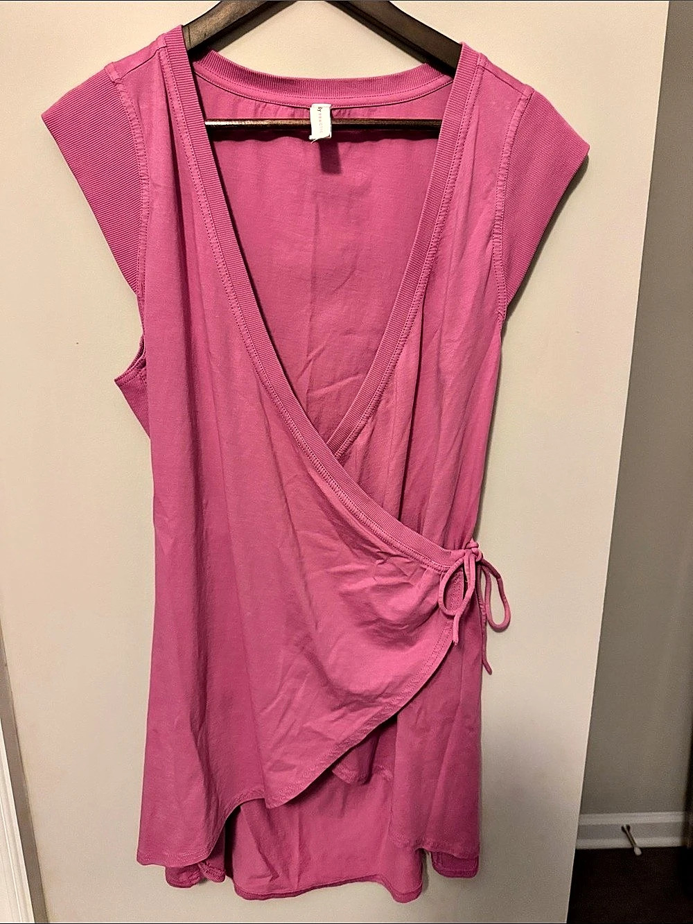 Daily Practice Pink Wrap Mini Dress Size Medium Like New